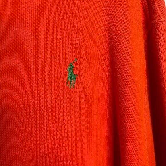 Polo by Ralph Lauren Mens Sweater Size XXL Orange 1/2 Zip Up Pullover Knit - Picture 11 of 16